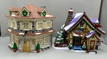 Dept 56 Silver Smith & Mickeys Cratchits Cottage, 2 Piece Lot