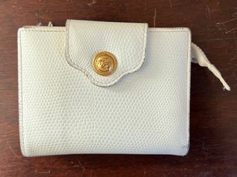 Didier Lamarthe White Leather Wallet