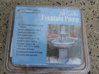 Underwater Fountain Pump Garden Escapes 310 Gal/hr In Original Packaging 15FT Power Cord
