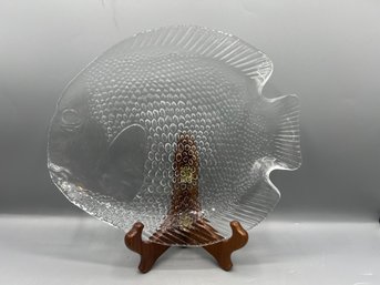 Glass Fish Serving Plate