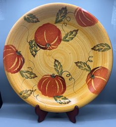 Ceramic Hand Painted Pumpkins Serving Bowl