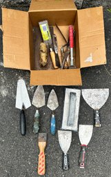 Assorted Lot Of Concrete Cement Hand Mason Tools