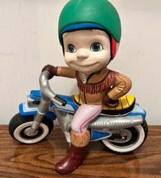 Atlantic Mold Co. Ceramic MAC Boy On Motorcycle