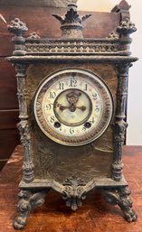 Solid Brass English Scene Lions Foot Pendulum Clock