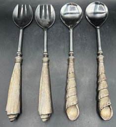 Sea Shell Serving Utensils Made In India - 4 Pieces