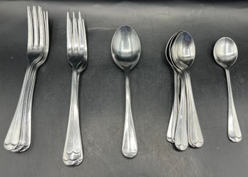 Oxford Hall Stainless Japan Forks & Spoons - 21 Pieces