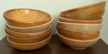 Yugoslavia Teak Bowls, 11 Pieces