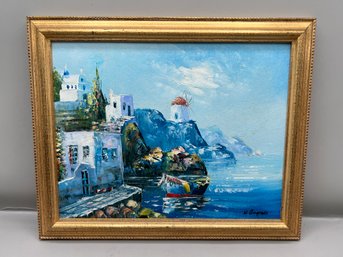 Artist Signed Mediterranean Painting Frames