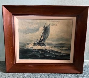 Frank Ferruzza Ship Painting Framed