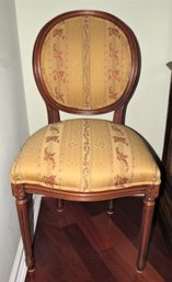 Ethan Allen Wood Fabric Upholstered Chair