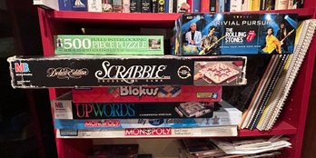 Assorted Lot Of Board Games, 7 Piece Lot