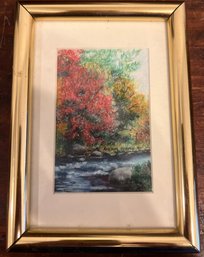 Robin Turpin Signed Framed Oil Pastel Drawing