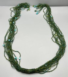 Green Strands Of Beads