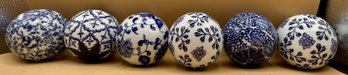 Decorative Porcelain Centerpiece Balls Set Of 6
