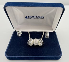 Montana Silversmiths Crystal Shine Necklace And Earring Set
