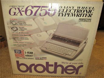 Brother GX-6750 Daisy Wheel Electronic Typewriter In Original Box
