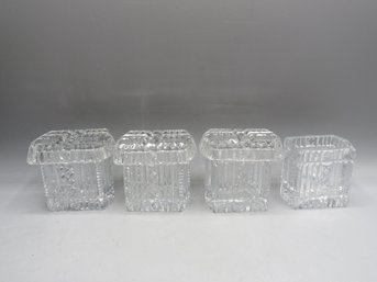 Glass Jars With Lid - Lot Of 4 (only 3 Have Lids)