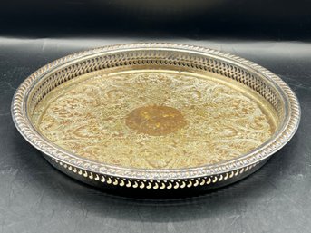 Silver-plated Round Serving Tray