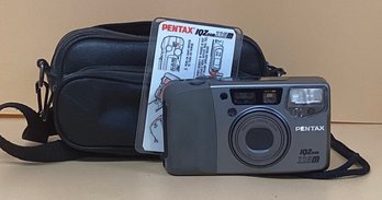 Pentax 1QZ  Zoom 115mm 35mm Point And Shoot Camera Model 8353400 With Case