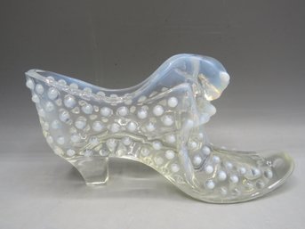 Fenton Hobnail Glass Shoe  Table Decor - Vintage