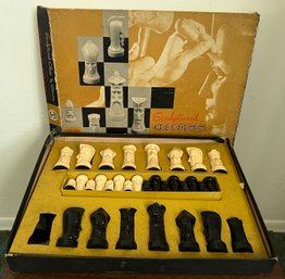 Peter Ganine Gothic Sculptured Chess Pieces With Box