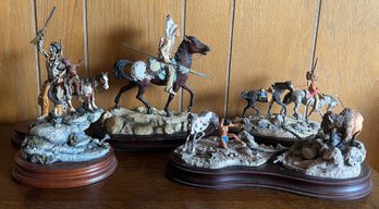 Native American Numbered Sculptures - 5 Pieces