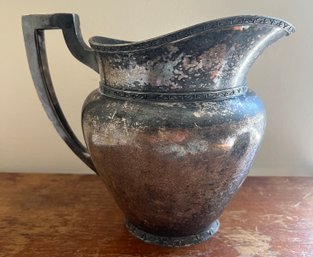 Stamped Silver Plate Pitcher