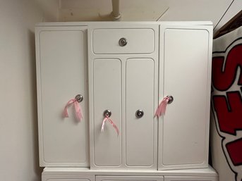Our Generation Dolls Wooden Wardrobe With American Girl Doll Clothes