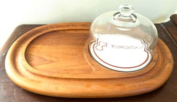 MCM Cheese Board With Glass Cloche