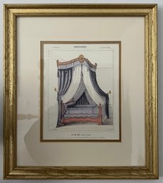 French Antique Furniture Sketch Print Framed