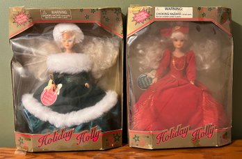 Holiday Holly 1995 Dolls In Boxes - 2 Pieces