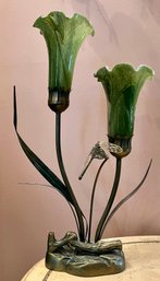 Tulip Shade Dragonfly Lamp