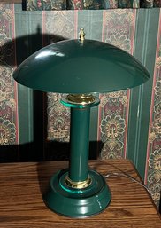 Green Atomic MCM Saucer Desk Lamp - Works