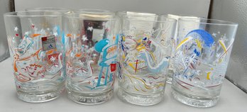 Disney World 25th Anniversary Drinking Glasses, 8 Piece Lot