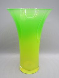 Teleflora Gift Green/yellow Glass Vase