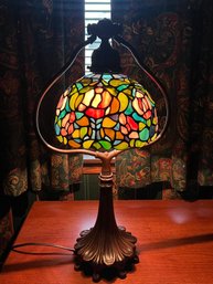 Tiffany Style Stained Glass Table Lamp - Works