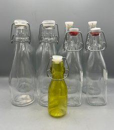 Flip Top Glass Bottles - 9 Pieces