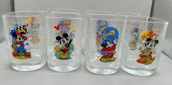 McDonalds Collector Disney Millennium 2000 Drinking Glasses, 8 Piece Lot