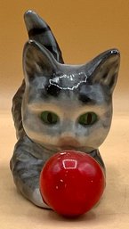 Goebel CK364 Grey Cat With Ball Figurine