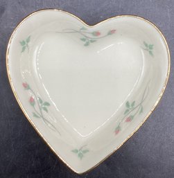 Lenox Rose Manor Heart Shaped  Porcelain Trinket Dish