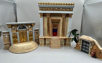 Dept 56 Little Town Of Bethlehem Series Herods Temple, 1983/5600 - 3 Piece Lot