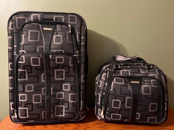 Apt 9 Geometric Design Luggage - 2 Piece Lot