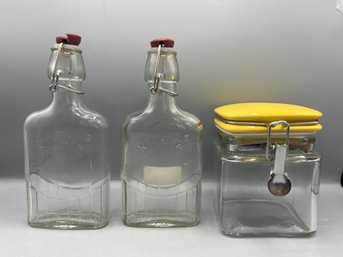 Kilner Slo Gin Clip Top Clear Glass Bottles & Jar - 3 Pieces