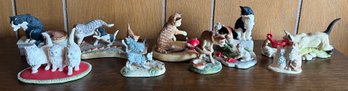 Border Fine Arts Cat Sculptures - 9 Pieces