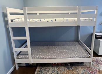Solid White Wood Bunk Beds