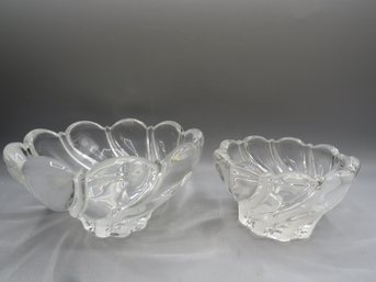 Swirl Glass Candy Bowls - Set Of 2