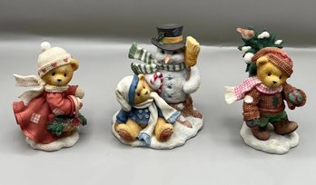 Cherish Teddies Figurines 3pcs