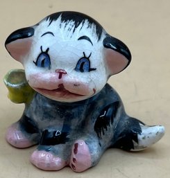 Anthropomorphic Handpainted Cat Figurine