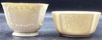 Lenox Arcadia Bowl And Canterbury Ivory Square Footed Porcelain Bowl With Trim