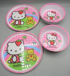 ZAK! Designs Hello Kitty Plates & Bowls - Set Of 4